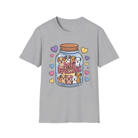 Anti Depressants Dogs Lovers - Mental Health Support Tee